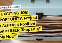 IISER Bhopal Project Vacancy For BSc Life Sciences - Apply Now