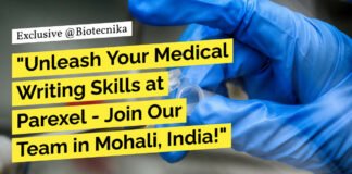 Parexel Medical Writing Job Opening - Apply Online