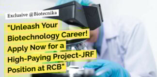 Project JRF Life Sciences Job at Regional Centre for Biotechnology