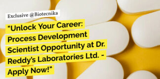 Dr Reddy's Biotech Process Development