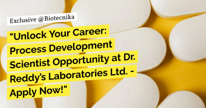 Dr Reddy's Biotech Process Development