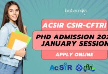 AcSIR CSIR-CFTRI 2025 Admissions PhD