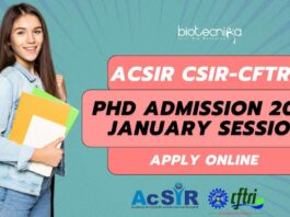 AcSIR CSIR-CFTRI 2025 Admissions PhD