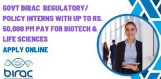 Govt BIRAC Internship