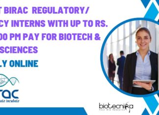 Govt BIRAC Internship
