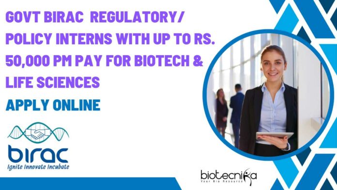 Govt BIRAC Internship