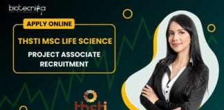THSTI MSc Life Science Project Associate