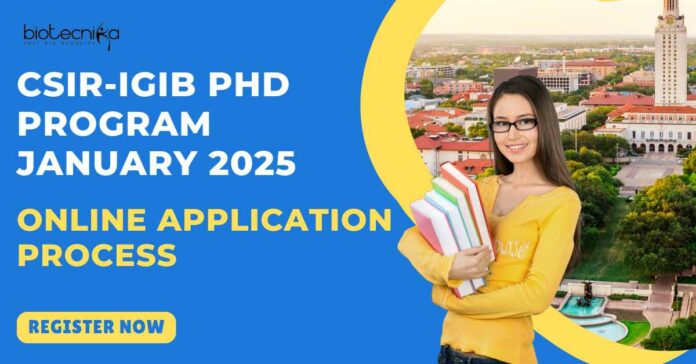 CSIR-IGIB PhD 2025 Program