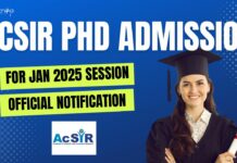 AcSIR PhD Admission Jan 2025