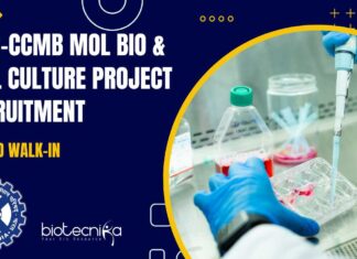 CSIR-CCMB Mol Bio Project Recruitment