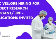 CMC Vellore Hiring For Project Research