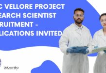 CMC Vellore Project Research Scientist Recruitment