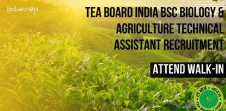 Tea Board India BSc Biology