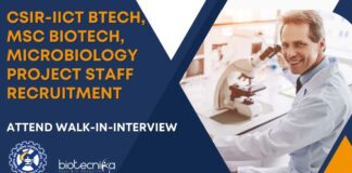 CSIR-IICT Project Staff Recruitment