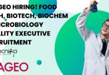 DIAGEO Quality Executive Openings