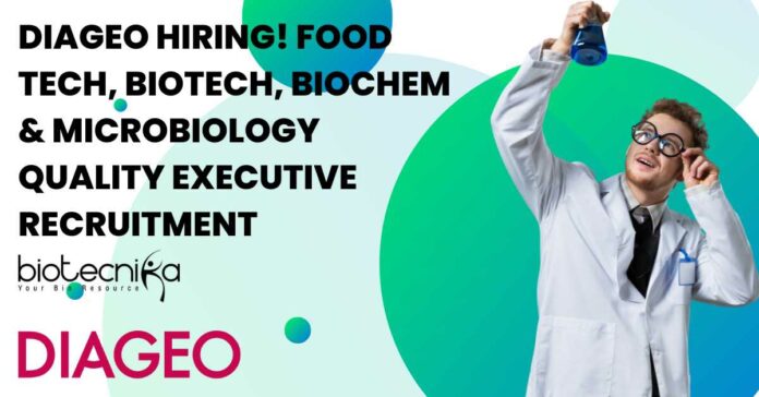 DIAGEO Quality Executive Openings
