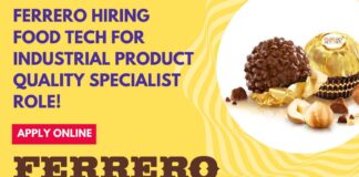 Ferrero Food Tech Vacancies