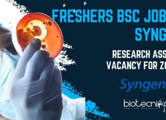 Freshers BSc Jobs at Syngene – Research Assistant Vacancy For Zoology Freshers BSc Jobs at Syngene