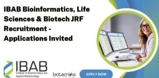IBAB Life Sciences JRF Recruitment