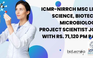ICMR-NIRRCH Project Scientist Vacancies