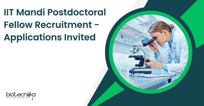 IIT Mandi Postdoctoral Fellow Recruitment