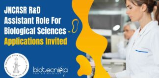JNCASR R&D Assistant Role