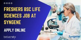 Freshers BSc Life Sciences Job at Syngene