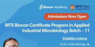 BITS Biocon Certificate Program in Applied Industrial Microbiology New