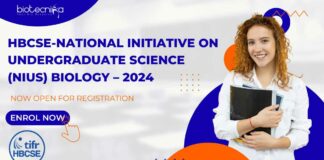HBCSE-NIUS Biology 2024 Admissions Open