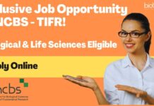 Job Opportunity at NCBS-TIFR!