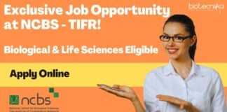 Job Opportunity at NCBS-TIFR!
