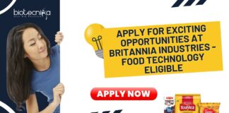 Britannia Industries Food Technology Vacancies