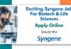 Exciting Syngene Job For Biotech & Life Sciences – Apply Online Now Syngene Job For Biotech
