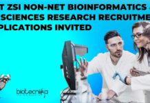 Govt ZSI Non-NET Bioinformatics Job