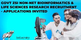 Govt ZSI Non-NET Bioinformatics Job