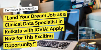 IQVIA Clinical Data Specialist Job Opening - Apply Online