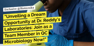 Dr Reddy's Laboratories Jobs - Apply for QC Microbiology Role