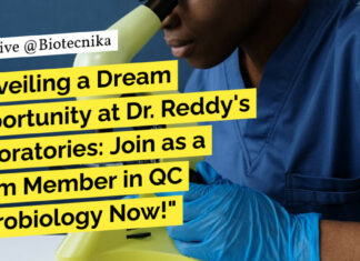 Job Opportunity at Dr. Reddy’s Laboratories: Join as a Team Member in QC Microbiology Now! Dr Reddy's Laboratories Jobs - Apply for QC Microbiology Role