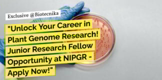 NIPGR Molecular Biology JRF Job - Life Sciences, Biotech & Biochem Apply