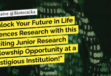 Research Fellowship at SNU For MSc Life Sciences - Apply Now