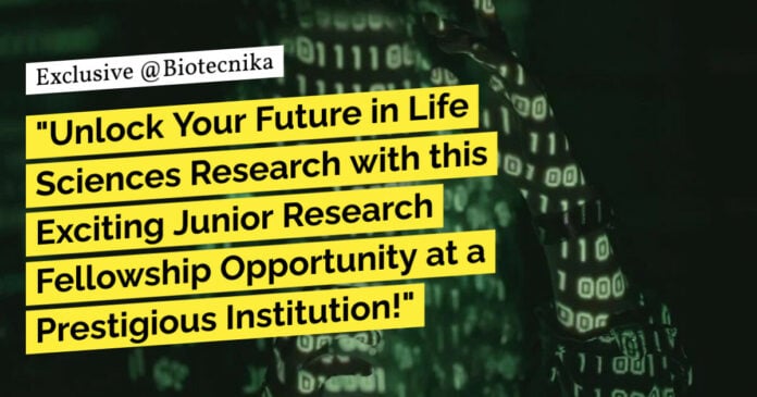 Research Fellowship at SNU For MSc Life Sciences - Apply Now