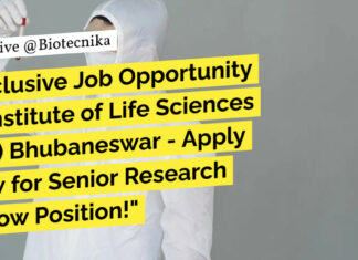 ILS Bhubaneswar Bioinformatics SRF Position
