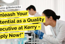 Quality Executive at Kerry – Food Tech & Microbiology Apply Now! Quality Executive at Kerry