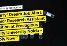 AIMMSCR Life Science Assistant Job