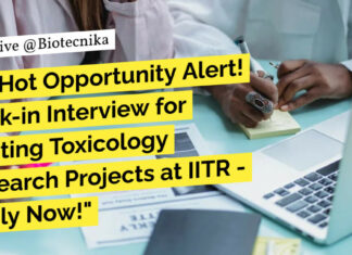 CSIR-IITR Project Staff Positions