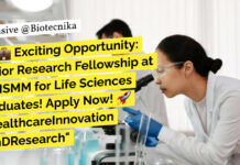 ASNSMM Research Fellowship Life Sciences