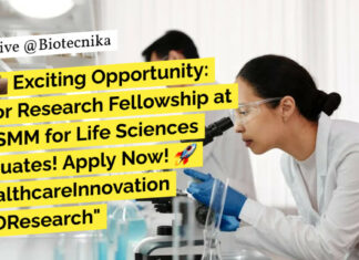 Amrita School of Nanosciences and Molecular Medicine Life Sciences Junior Research Fellowship – Applications Invited ASNSMM Research Fellowship Life Sciences