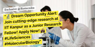 IIT Kanpur Vacancies Life Sciences