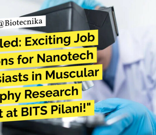 BITS Pilani Research Positions For Biotech, Biochem & Mol Bio - Apply Now
