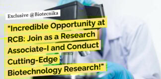 RCB Project Research Associate Job